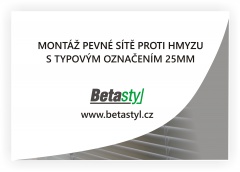 Montáž pevné sítě proti hmyzu 25mm