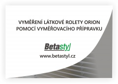 Vyměření látkové rolety Orion